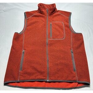 Duluth Trading Two Harbors Polartec Fleece Vest Mens Large Red Outdoor 93214
